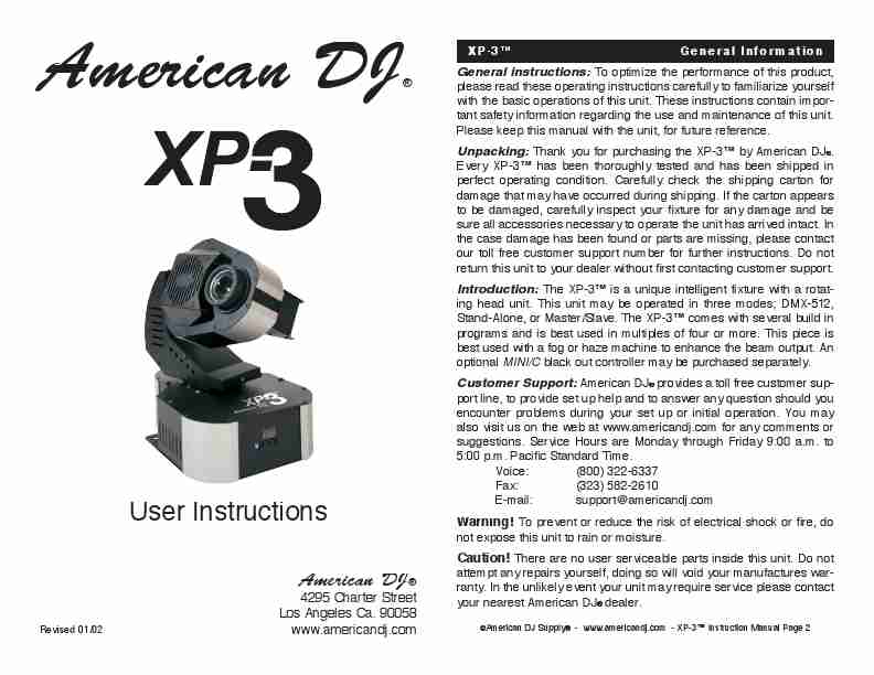 American DJ DJ Equipment XP3-page_pdf